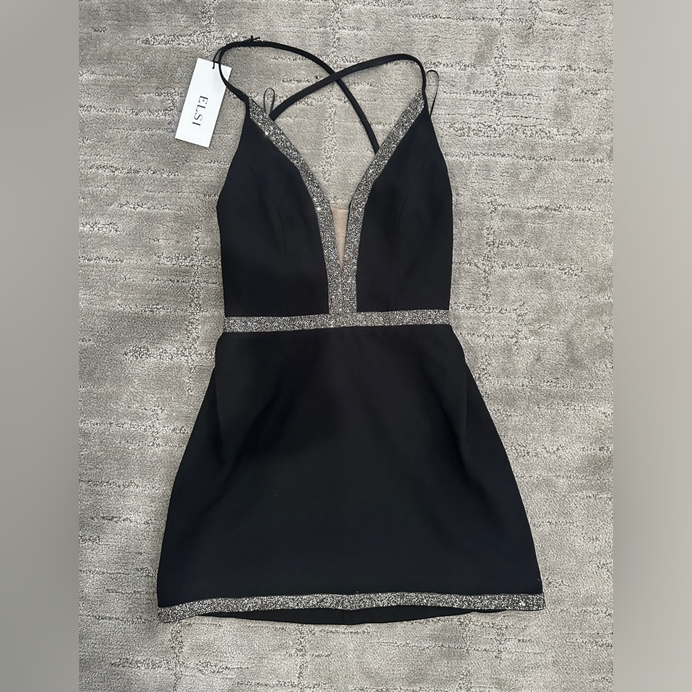 Black cocktail dress